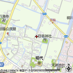 福岡県柳川市田脇1216周辺の地図