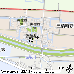 福岡県柳川市三橋町新村283周辺の地図