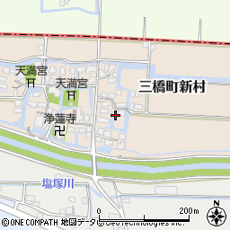 福岡県柳川市三橋町新村309周辺の地図