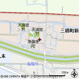 福岡県柳川市三橋町新村281周辺の地図