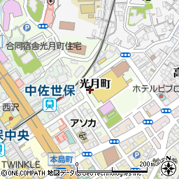 長崎県佐世保市光月町周辺の地図
