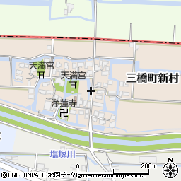福岡県柳川市三橋町新村228周辺の地図