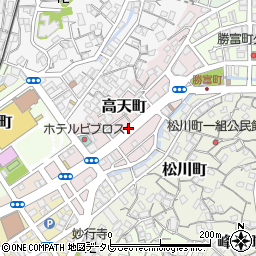 長崎県佐世保市高天町周辺の地図