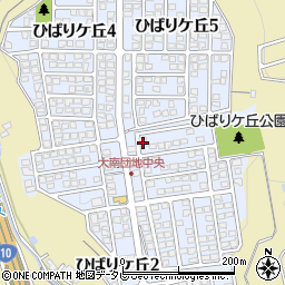 大分県大分市ひばりケ丘周辺の地図