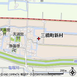 福岡県柳川市三橋町新村222周辺の地図