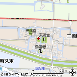 福岡県柳川市三橋町新村251周辺の地図