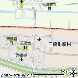 福岡県柳川市三橋町新村232周辺の地図