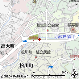 佐世保勝富郵便局周辺の地図