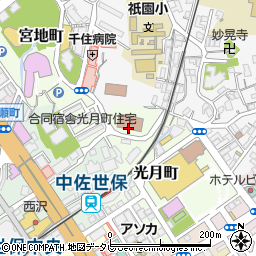 長崎家庭裁判所　佐世保支部家庭裁判所調査官室周辺の地図