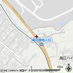 高江ハイツ入口周辺の地図
