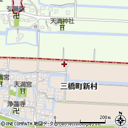 福岡県柳川市三橋町新村128周辺の地図