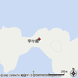 長崎県小値賀町（北松浦郡）宇々島郷周辺の地図