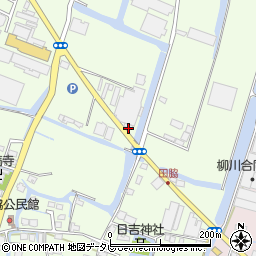 福岡県柳川市田脇212周辺の地図