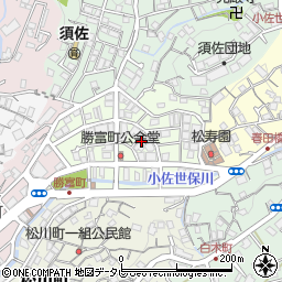 長崎県佐世保市勝富町周辺の地図