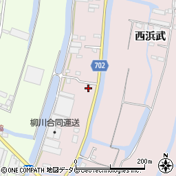 福岡県柳川市西浜武454-5周辺の地図