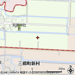 福岡県筑後市富安周辺の地図