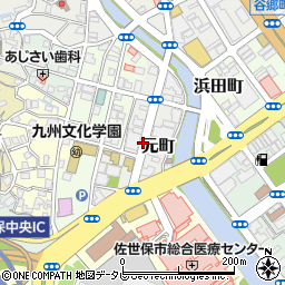 長崎県佐世保市元町周辺の地図
