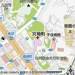 長崎県佐世保市宮地町周辺の地図