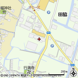 福岡県柳川市田脇174周辺の地図