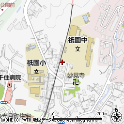 長崎県佐世保市祇園町周辺の地図