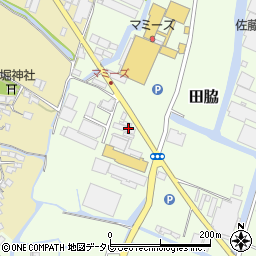 福岡県柳川市田脇166周辺の地図