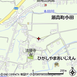 福岡県みやま市瀬高町小田1187周辺の地図