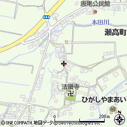 福岡県みやま市瀬高町小田1539周辺の地図