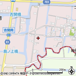 福岡県柳川市三橋町吉開632周辺の地図