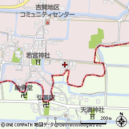 福岡県柳川市三橋町吉開168周辺の地図