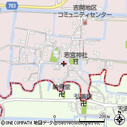 福岡県柳川市三橋町吉開111周辺の地図
