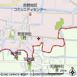 福岡県柳川市三橋町吉開163周辺の地図