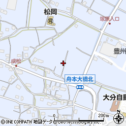 大分県大分市松岡成松周辺の地図