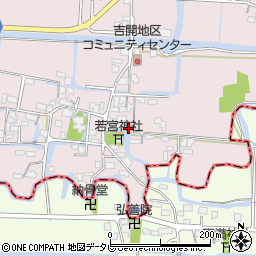 福岡県柳川市三橋町吉開208周辺の地図