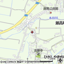 福岡県みやま市瀬高町小田1182周辺の地図