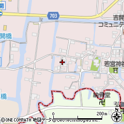 福岡県柳川市三橋町吉開40周辺の地図