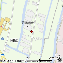 福岡県柳川市田脇296周辺の地図