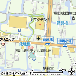 洋服の青山柳川店周辺の地図