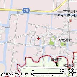 福岡県柳川市三橋町吉開34周辺の地図