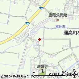 福岡県みやま市瀬高町小田1174周辺の地図