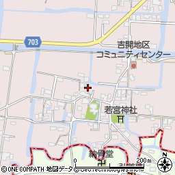 福岡県柳川市三橋町吉開73周辺の地図