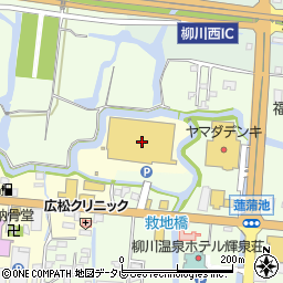 ナフコツーワンスタイル柳川店周辺の地図