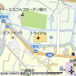 スーパーセンタートライアル柳川西蒲池店周辺の地図