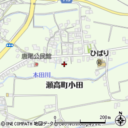 福岡県みやま市瀬高町小田1129周辺の地図