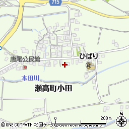 福岡県みやま市瀬高町小田1124周辺の地図