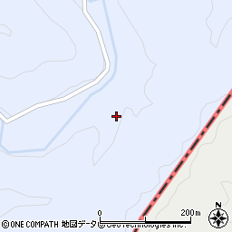 愛媛県北宇和郡松野町上家地265周辺の地図