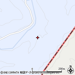 愛媛県北宇和郡松野町上家地264周辺の地図