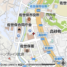長崎県佐世保市高砂町周辺の地図
