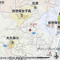 長崎県佐世保市比良町周辺の地図