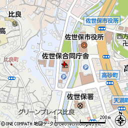 九州防衛局　佐世保防衛事務所周辺の地図