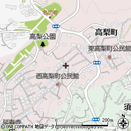 長崎県佐世保市高梨町周辺の地図
